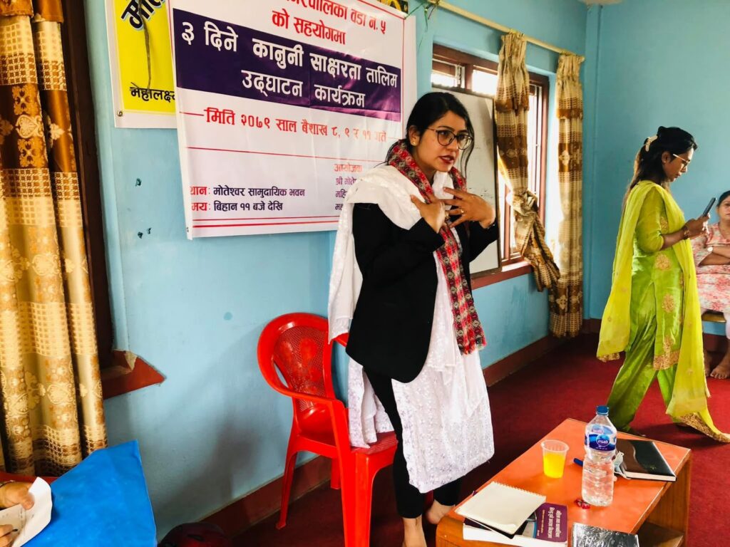 As Resource Person Conduction Sessions on Different Legal Issues